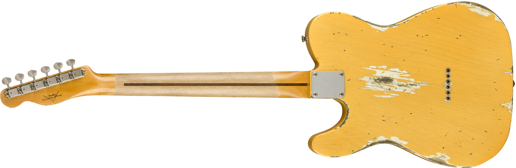Fender Custom Shop Tele 1952 2019 Mn - Heavy Relic Aged Nocaster Blonde - Guitare Électrique Forme Tel - Variation 1