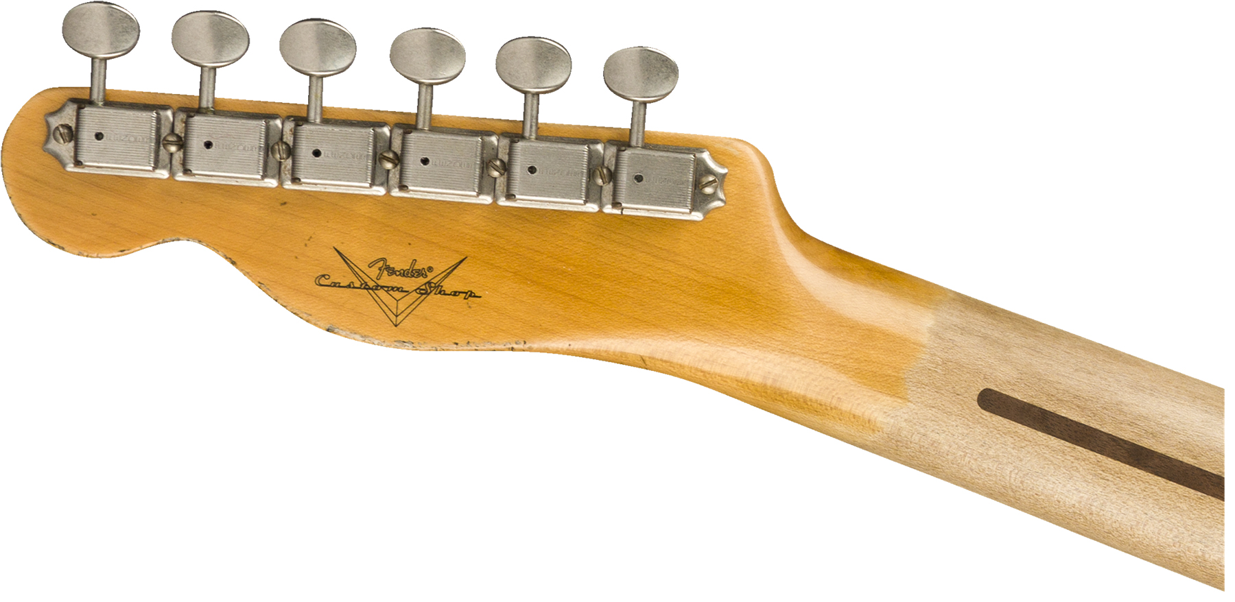 Fender Custom Shop Tele 1952 2019 Mn - Heavy Relic Aged Nocaster Blonde - Guitare Électrique Forme Tel - Variation 3
