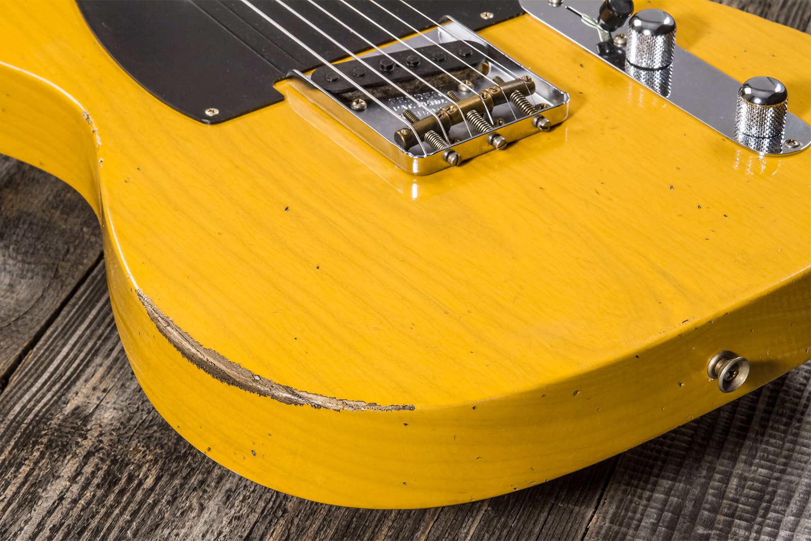 Fender Custom Shop Tele 1952 2s Ht Mn #r135090 - Relic Aged Butterscotch Blonde - Guitare Électrique Forme Tel - Variation 3