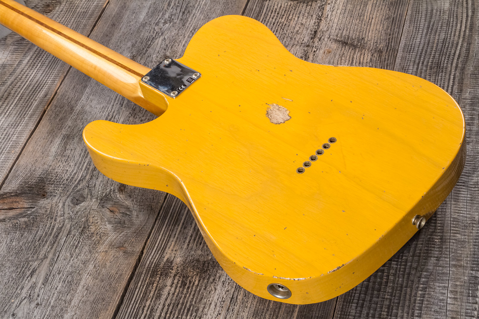 Fender Custom Shop Tele 1952 2s Ht Mn #r135090 - Relic Aged Butterscotch Blonde - Guitare Électrique Forme Tel - Variation 6