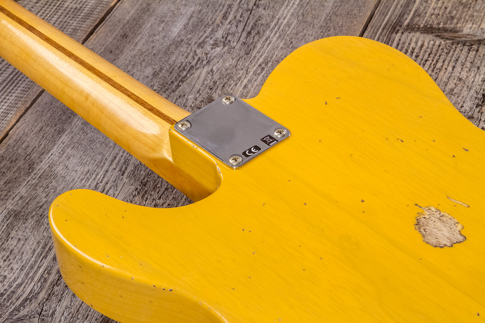 Fender Custom Shop Tele 1952 2s Ht Mn #r135090 - Relic Aged Butterscotch Blonde - Guitare Électrique Forme Tel - Variation 7