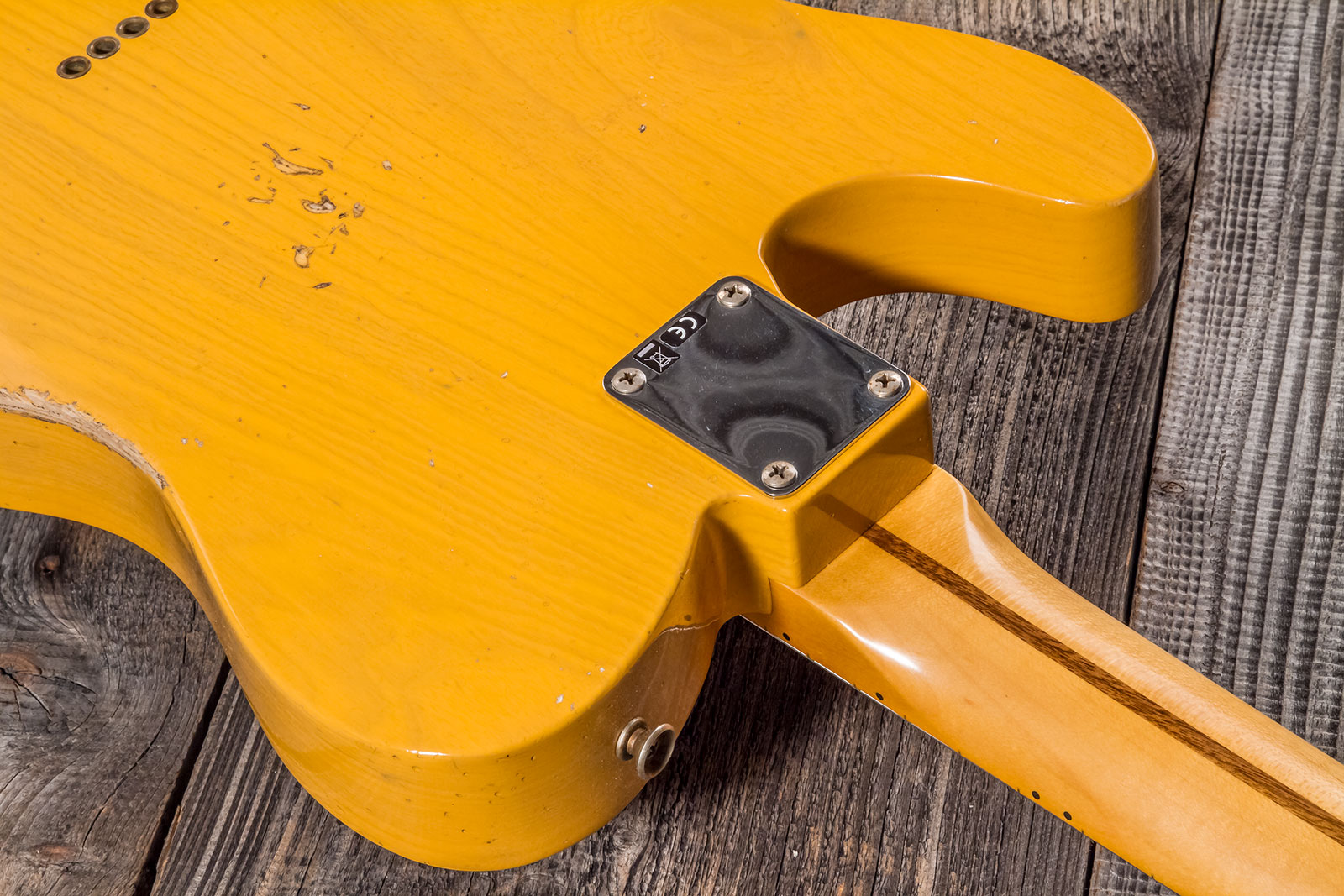 Fender Custom Shop Tele 1952 2s Ht Mn #r135225 - Relic Aged Buttercotch Blonde - Guitare Électrique Forme Tel - Variation 7