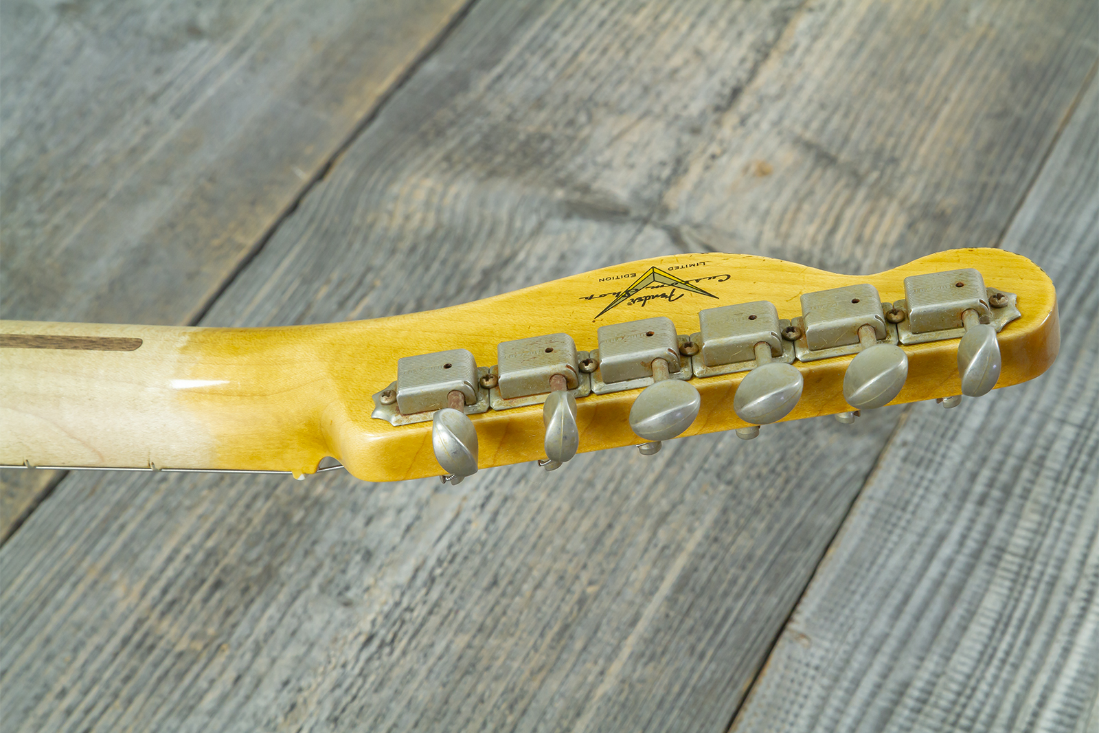 Fender Custom Shop Tele 1953 2s Ht Mn #r126760 - Heavy Relic Nocaster Blonde - Guitare Électrique Forme Tel - Variation 13