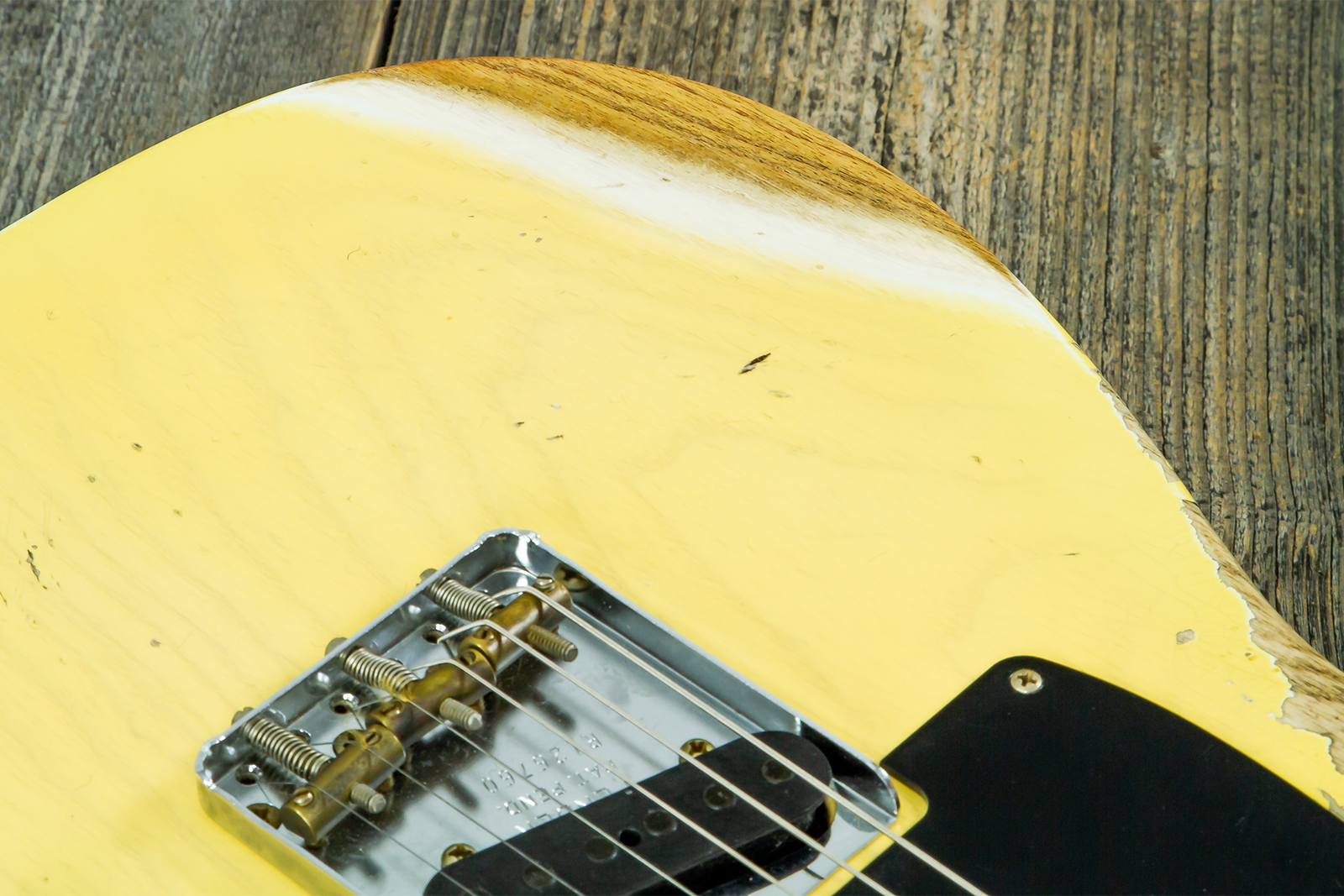 Fender Custom Shop Tele 1953 2s Ht Mn #r126760 - Heavy Relic Nocaster Blonde - Guitare Électrique Forme Tel - Variation 3