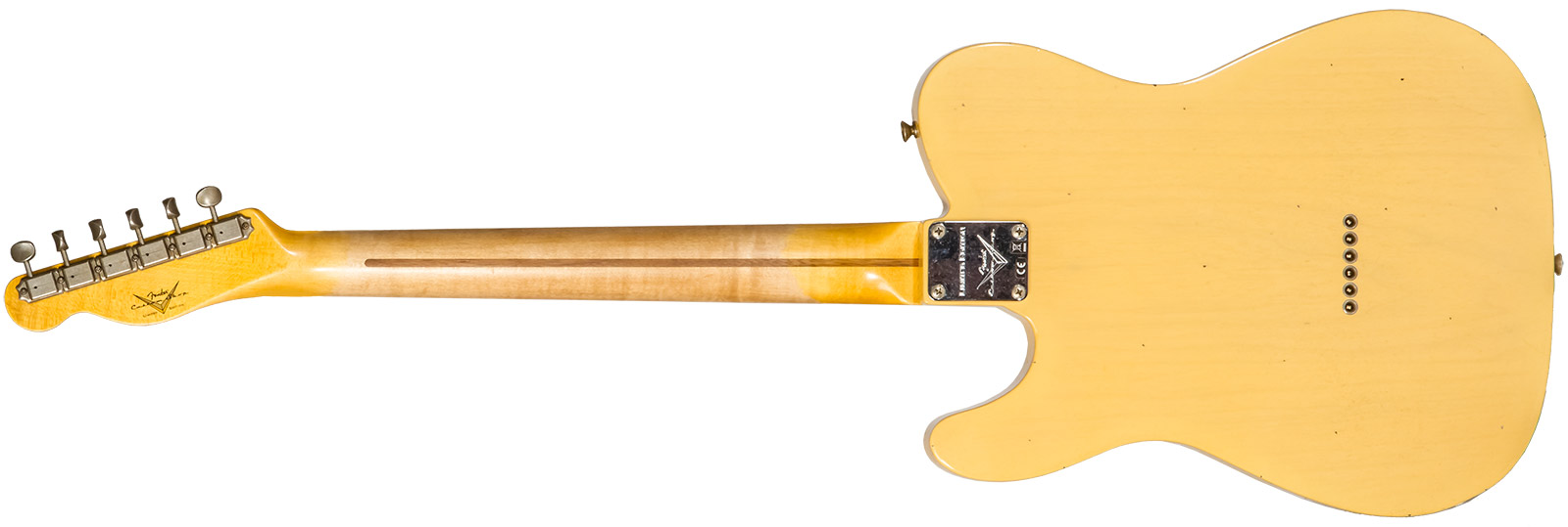 Fender Custom Shop Tele 1953 2s Ht Mn #r128606 - Journeyman Relic Aged Nocaster Blonde - Guitare Électrique Forme Tel - Variation 1