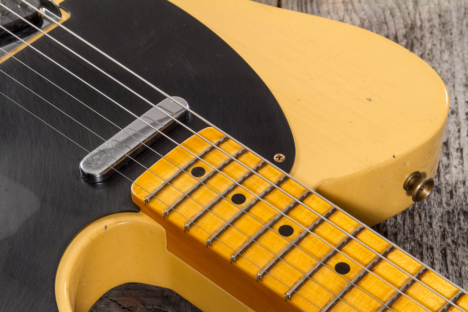 Fender Custom Shop Tele 1953 2s Ht Mn #r128606 - Journeyman Relic Aged Nocaster Blonde - Guitare Électrique Forme Tel - Variation 3