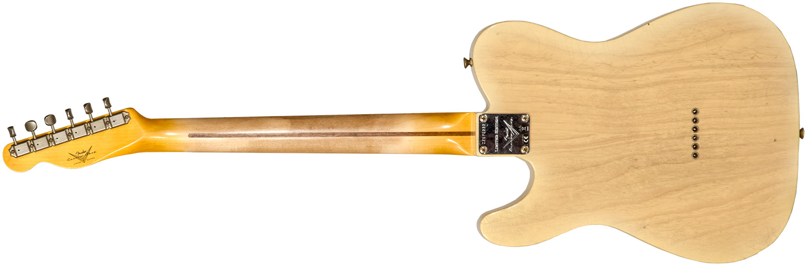 Fender Custom Shop Tele 1955 2s Ht Mn #cz570232 - Journeyman Relic Natural Blonde - Guitare Électrique Forme Tel - Variation 1