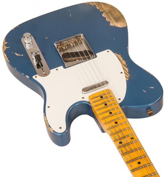 Guitare électrique solid body Fender Custom Shop 1958 Telecaster #CZ550155 - heavy relic lake placid blue