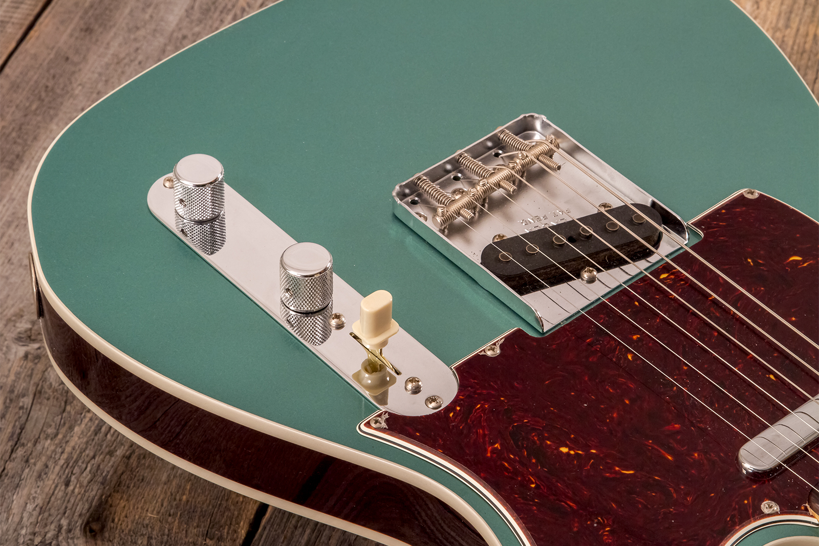 Fender Custom Shop Tele 1959 Custom 2s Ht Rw #r146032 - Time Capsule Sherwood Metallic - Guitare Électrique Forme Tel - Variation 3