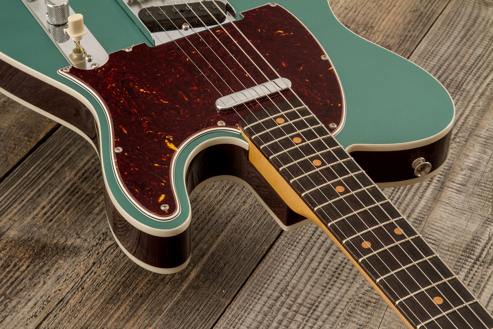 Fender Custom Shop Tele 1959 Custom 2s Ht Rw #r146032 - Time Capsule Sherwood Metallic - Guitare Électrique Forme Tel - Variation 4