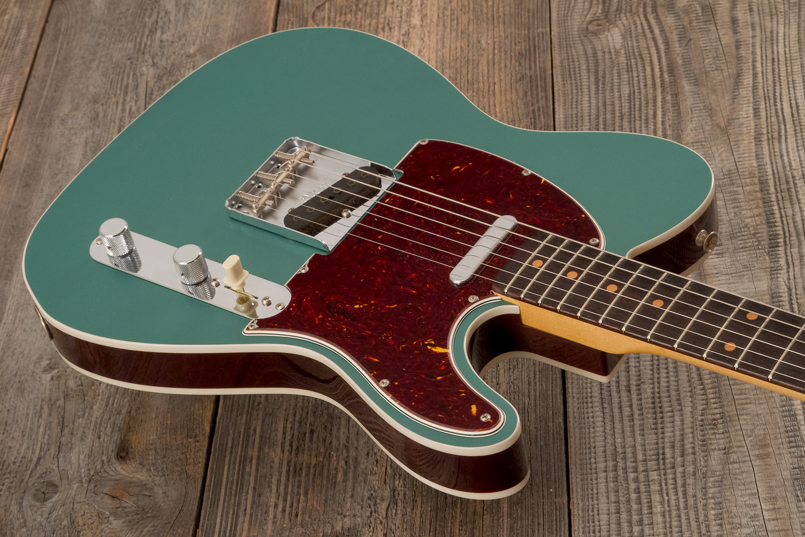 Fender Custom Shop Tele 1959 Custom 2s Ht Rw #r146446 - Time Capsule Sherwood Metallic - Guitare Électrique Forme Tel - Variation 2