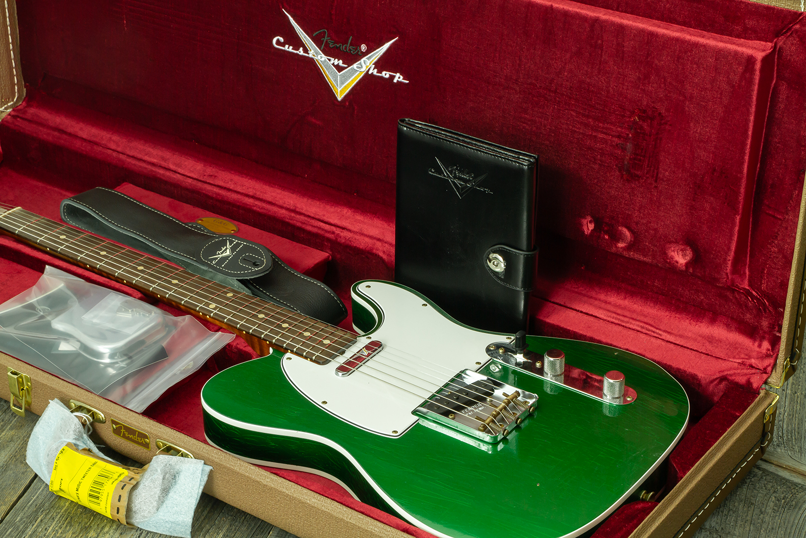 Fender Custom Shop Tele 1959 Vintage Custom 2s Ht Rw #r147917 - Journeyman Relic Candy Green - Guitare Électrique Forme Tel - Variation 14