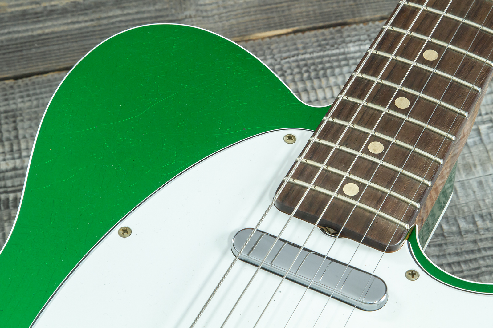 Fender Custom Shop Tele 1959 Vintage Custom 2s Ht Rw #r147917 - Journeyman Relic Candy Green - Guitare Électrique Forme Tel - Variation 6