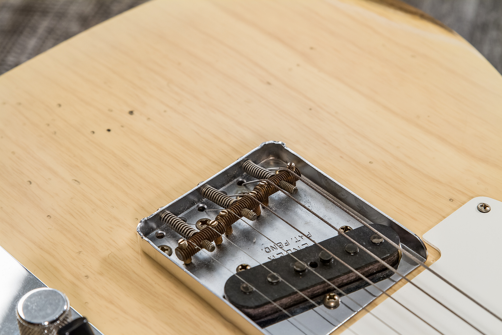 Fender Custom Shop Tele 1960 2s Ht Rw #cz569492 - Relic Natural Blonde - Guitare Électrique Forme Tel - Variation 4