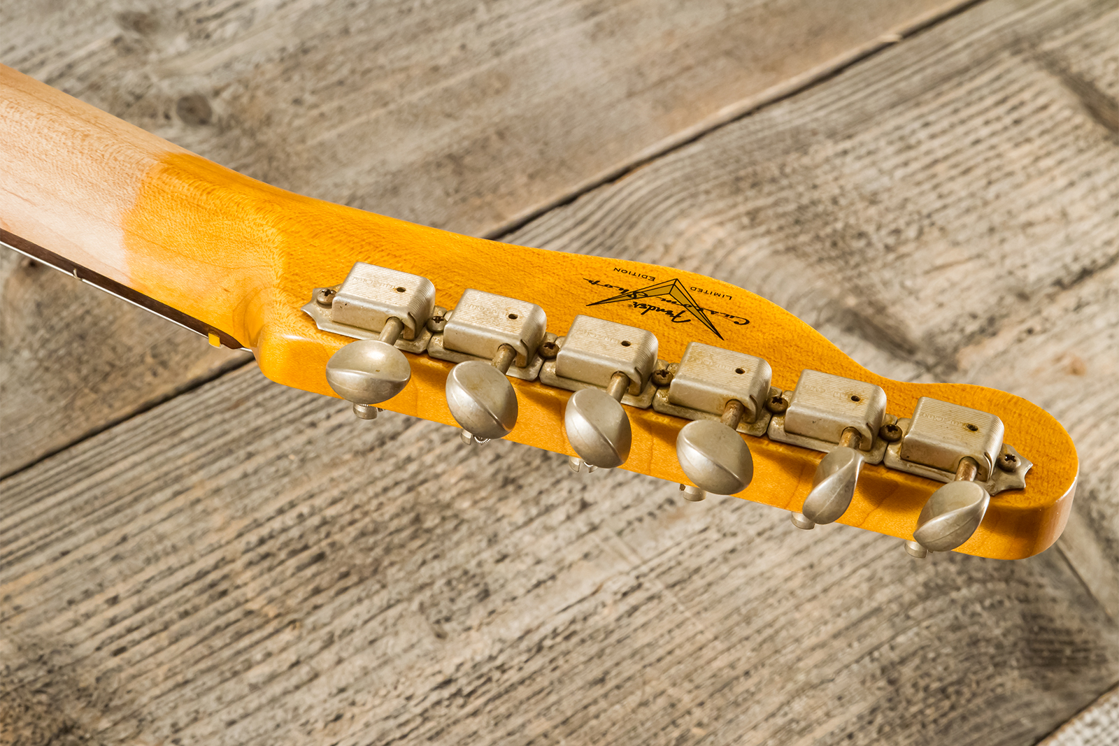 Fender Custom Shop Tele 1960 2s Ht Rw - Heavy Relic Chocolate 3-color Sunburst - Guitare Électrique Forme Tel - Variation 16