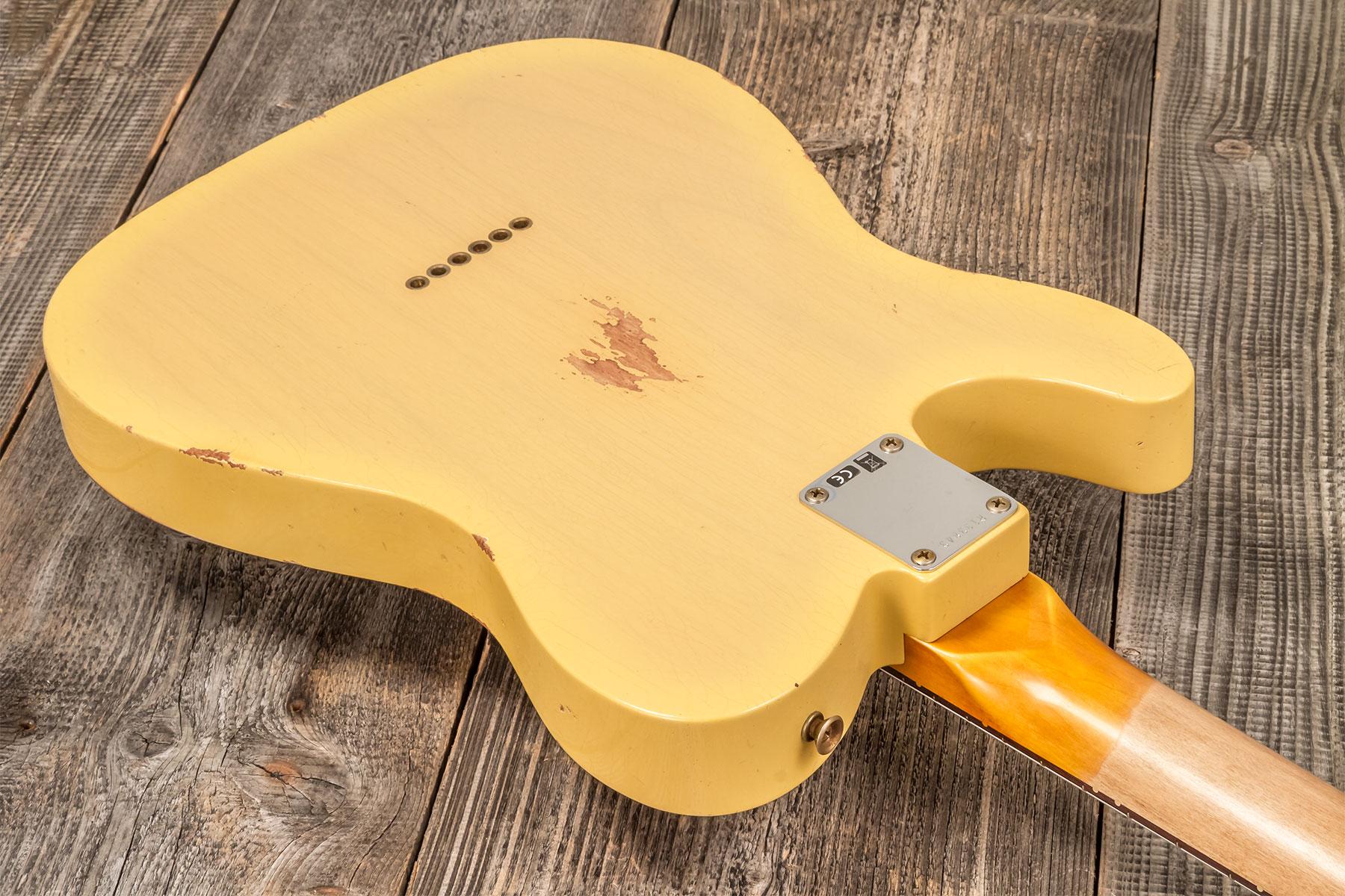 Fender Custom Shop Tele 1960 2s Ht Rw #r133843 - Relic Natural Blonde - Guitare Électrique Forme Tel - Variation 4