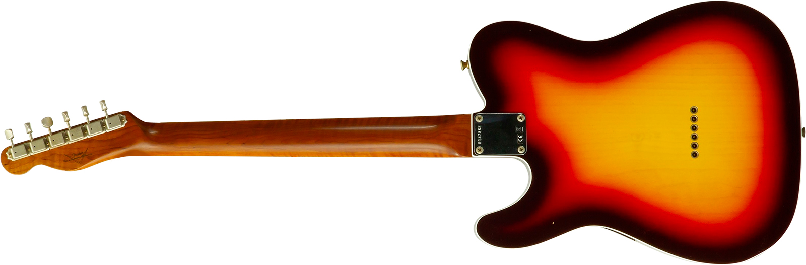 Fender Custom Shop Tele 1960 Vintage Custom 2s Ht Rw #r147862 - Journeyman Relic 3-color Sunburst - Guitare Électrique Forme Tel - Variation 1