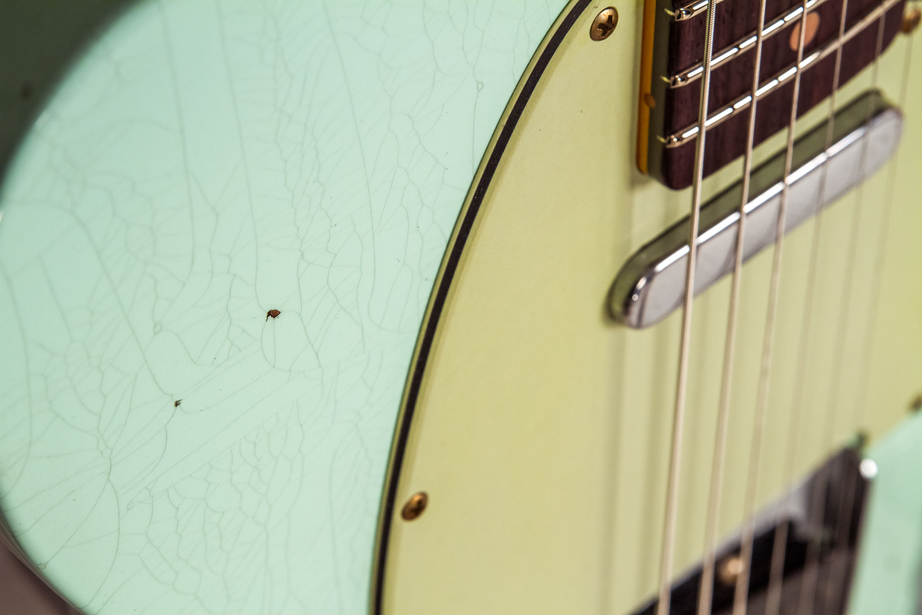 Fender Custom Shop Tele 1961 2s Ht Rw #cz565334 - Relic Faded Surf Green - Guitare Électrique Forme Tel - Variation 6