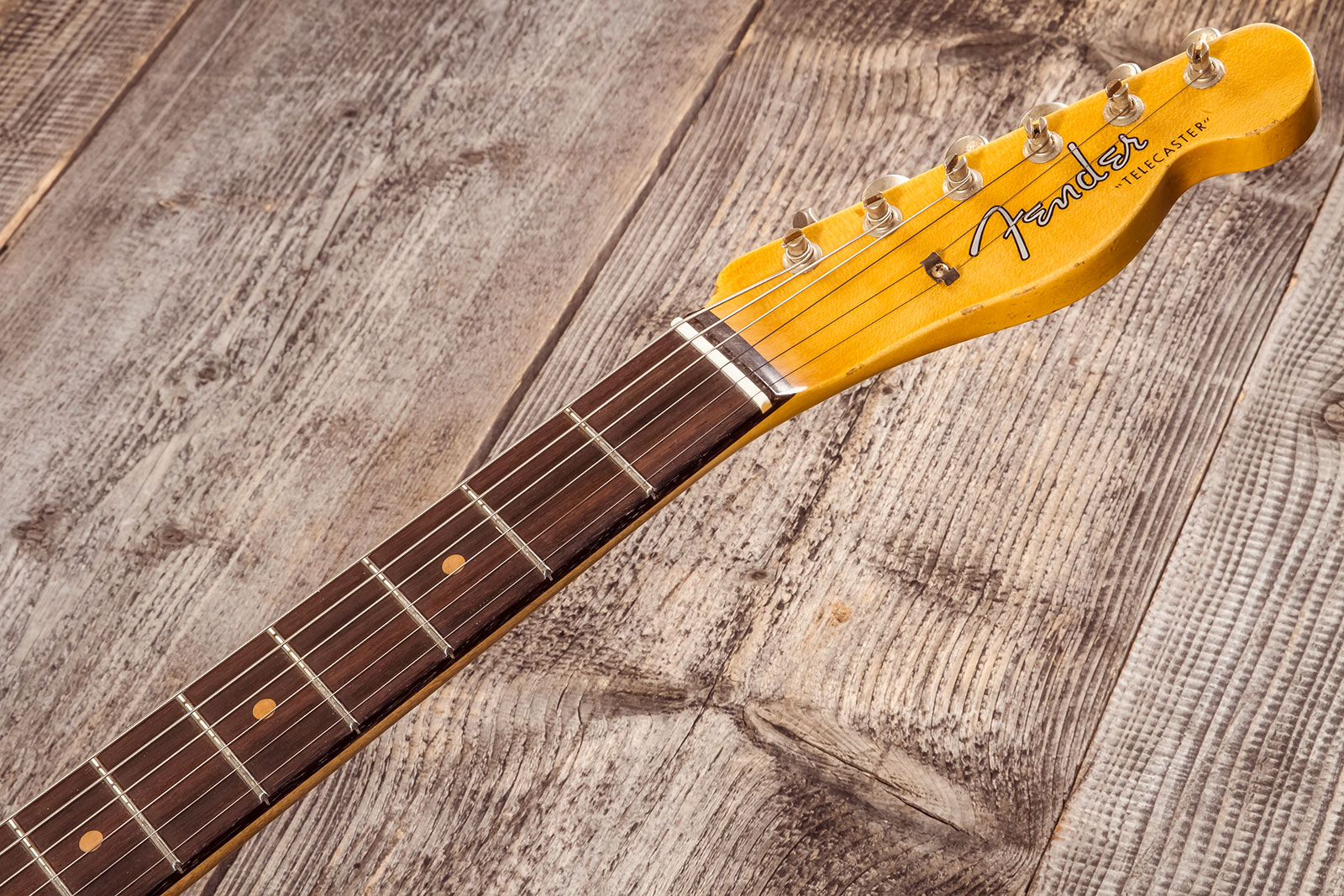 Fender Custom Shop Tele 1961 2s Ht Rw #cz576010 - Relic Aged Surf Green - Guitare Électrique Forme Tel - Variation 8