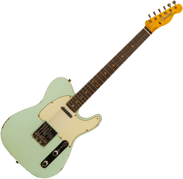 Guitare électrique solid body Fender Custom Shop 1961 Telecaster #CZ558017 - Relic surf green