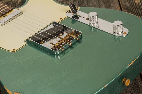 Guitare électrique solid body Fender Custom Shop 1961 Telecaster #CZ558789 - relic sherwood green metallic