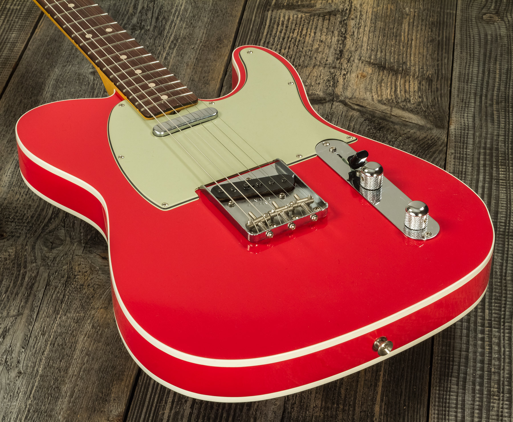 Fender Custom Shop Tele 1963 2s Ht Rw #r127693 - Closet Classic Fiesta Red - Guitare Électrique Forme Tel - Variation 3