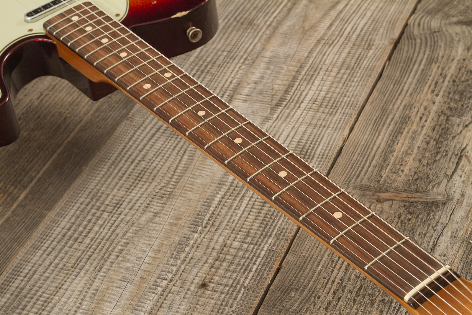 Fender Custom Shop Tele 1963 2s Ht Rw #r141275 - Heavy Relic Sparkle 3-color Sunburst - Guitare Électrique Forme Tel - Variation 7