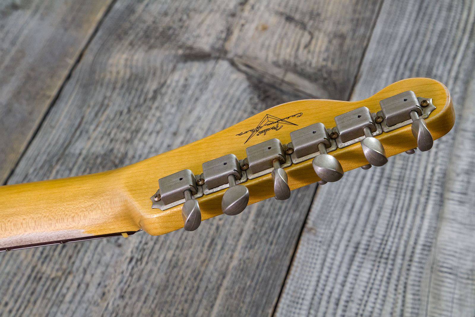 Fender Custom Shop Tele 1963 2s Ht Rw #r143447 - Black Over Hle Gold - Guitare Électrique Forme Tel - Variation 11