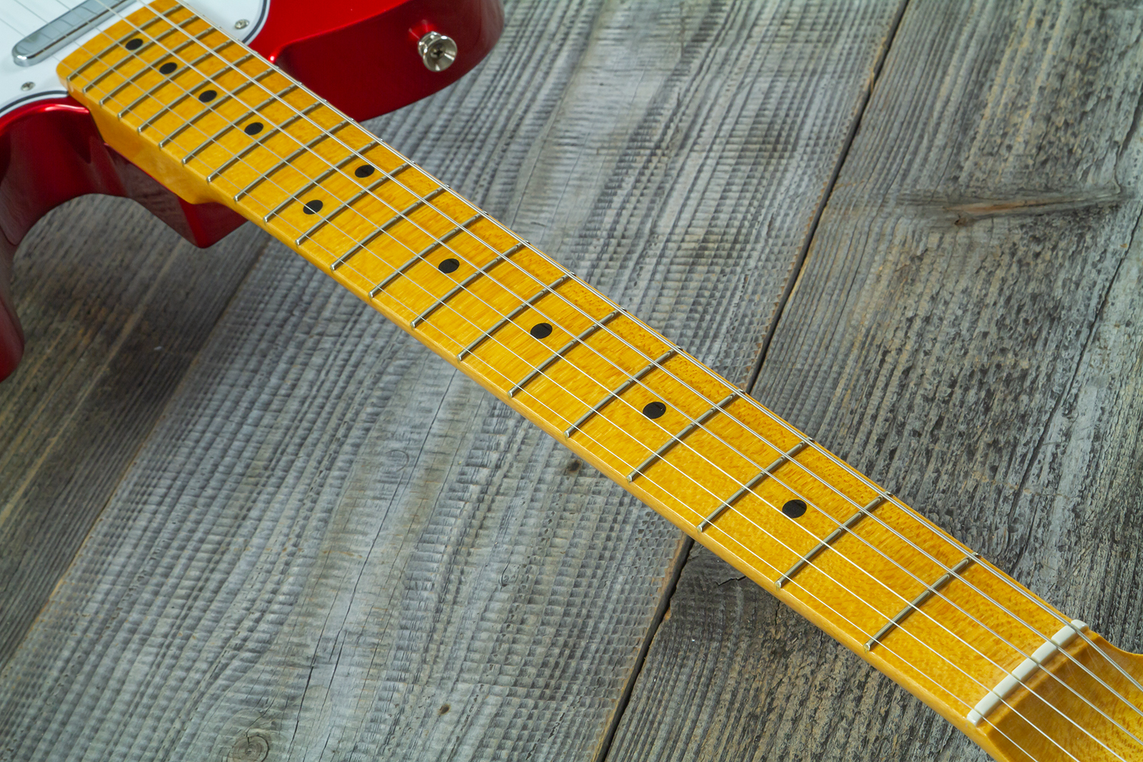 Fender Custom Shop Tele 1969 2s Ht Mn - Nos Candy Apple Red - Guitare Électrique Forme Tel - Variation 5