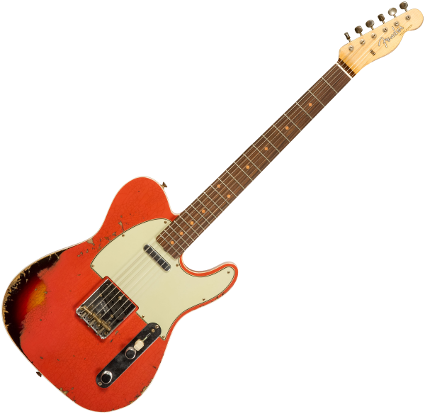 コンポーネントTelecaster Custom No3 Fender Custom Shop 1960 Telecaster Custom - heavy relic tahitian