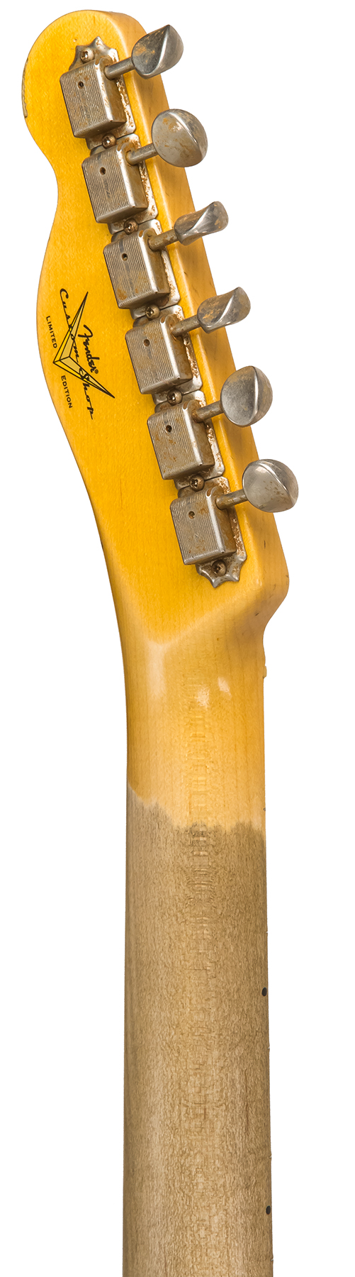 Fender Custom Shop Tele Custom 1963 2020 Ltd Rw #cz545983 - Relic Chartreuse Sparkle - Guitare Électrique Forme Tel - Variation 5