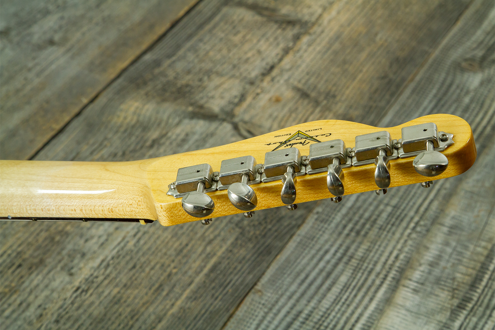 Fender Custom Shop Tele / Double Esquire Custom 2s Ht Rw #cz590971 - Closet Classic Aged Natural - Guitare Électrique Forme Tel - Variation 11