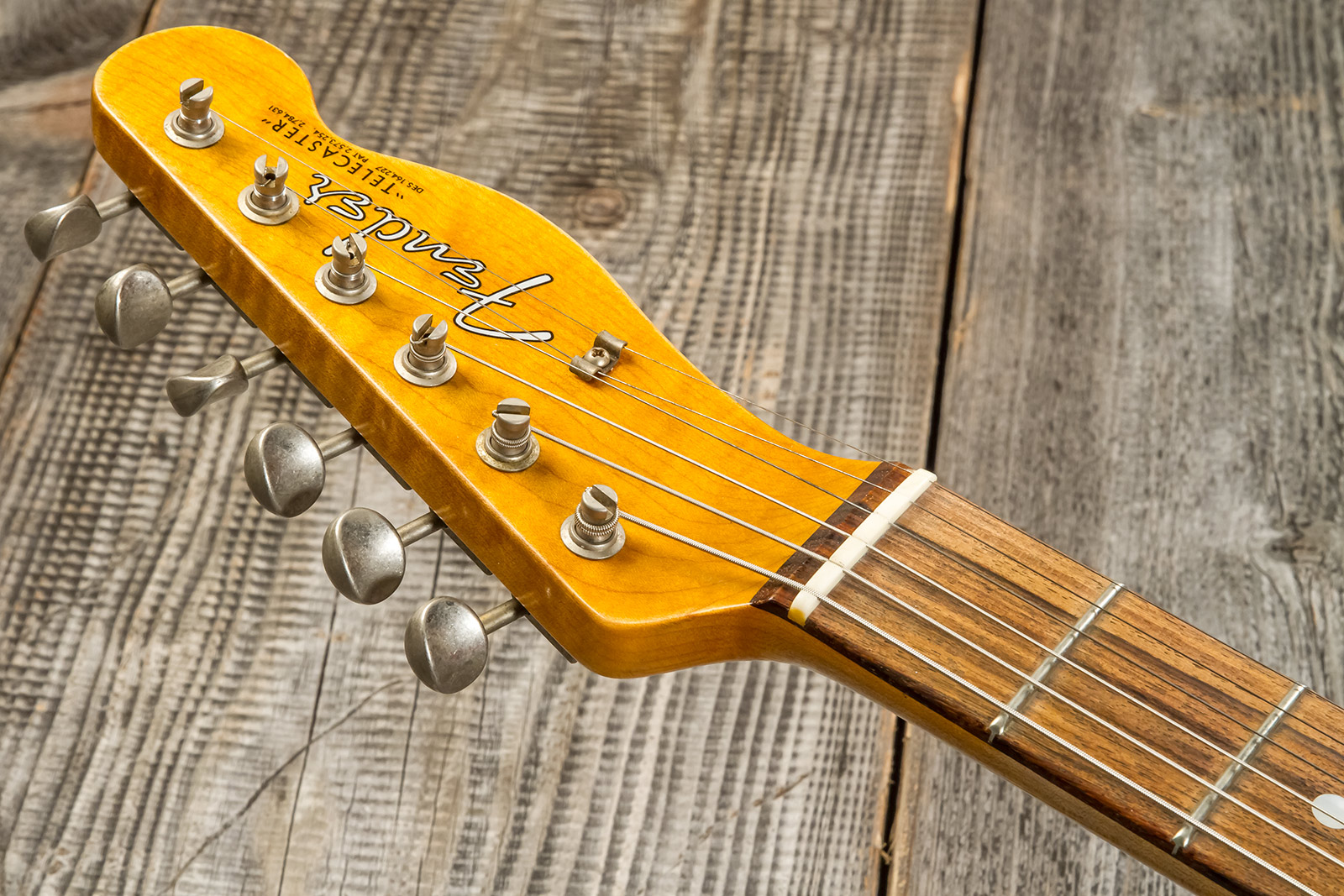 Fender Custom Shop Tele Thinline '60s Ltd 2s Ht Rw #cz544990 - Journeyman Relic Fiesta Red - Guitare Électrique 1/2 Caisse - Variation 12