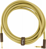 Deluxe Instrument Cable, 15ft, Straight/Angle - Tweed