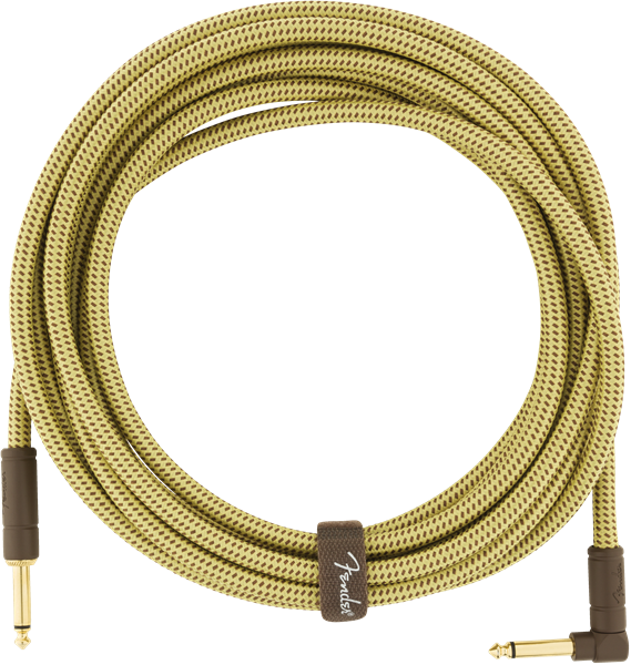 Fender Deluxe Instrument Cable Droit/coude 18.6ft Tweed - CÂble - Variation 1
