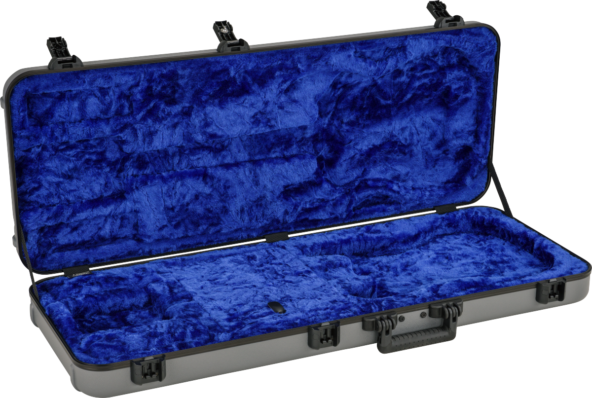 Fender Deluxe Molded Strat/tele Electric Guitar Case Abs Silver/blue - Etui Guitare Électrique - Variation 1