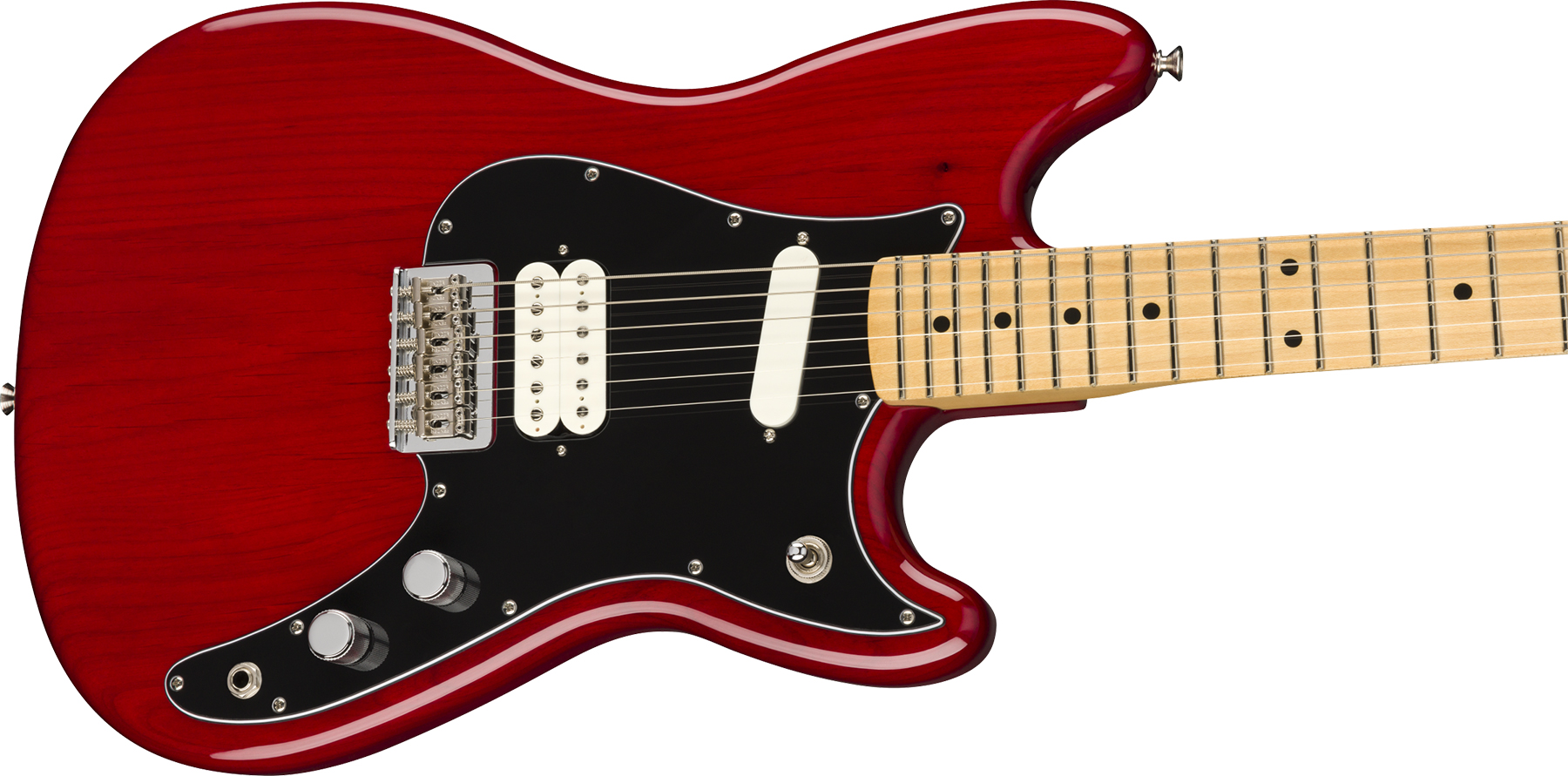 Fender Duo-sonic Player Hs Ht Mn - Crimson Red Transparent - Guitare Électrique RÉtro Rock - Variation 2