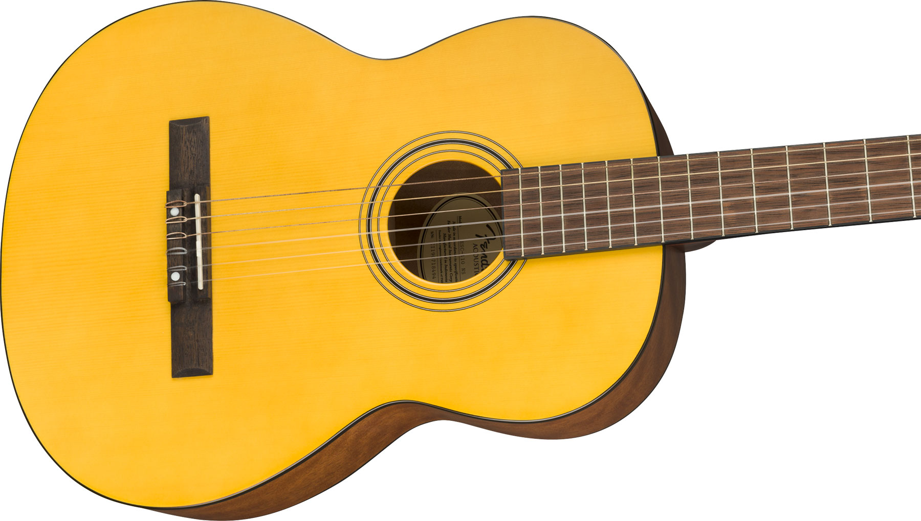 Fender Esc-110 Wide Neck Educational 4/4 Epicea Okoume Noy - Vintage Natural - Guitare Classique Format 4/4 - Variation 2