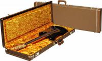 G&G Deluxe Hardshell Case Stratocaster/Telecaster - Brown/Gold