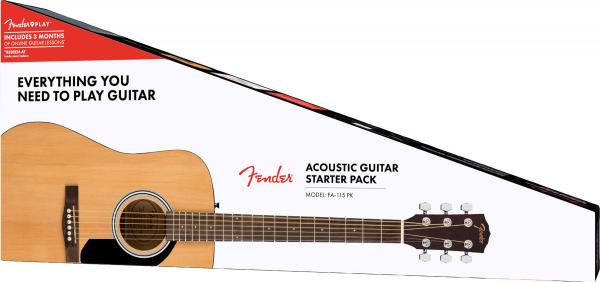 Pack guitare acoustique Fender FA-115 Dreadnought Pack - natural