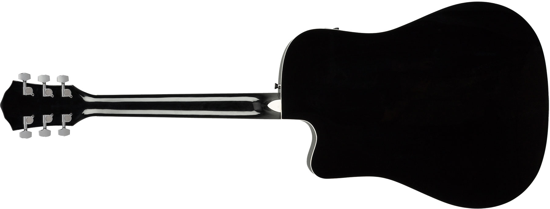 Fender Fa-125ce Dreadnought Alternative Epicea Acajou Wal - Black - Guitare Electro Acoustique - Variation 1