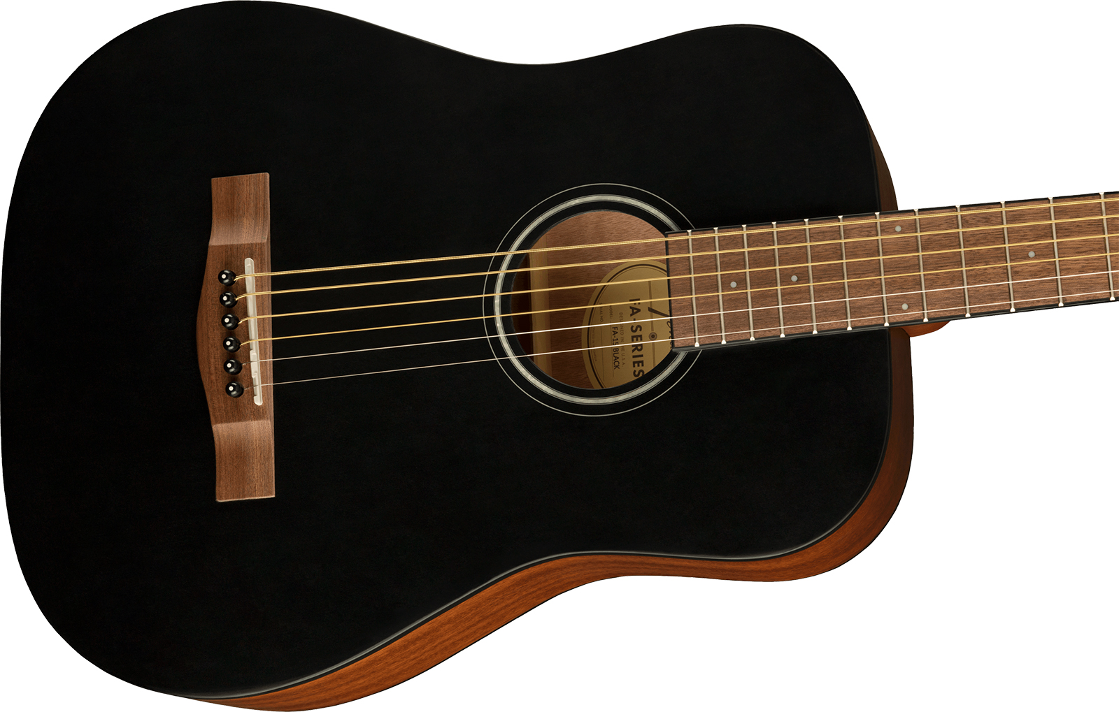 Fender Fa15 3/4 Steel Alternative Shsc Agathis Sapele Wal - Black Satin - Guitare Folk - Variation 2