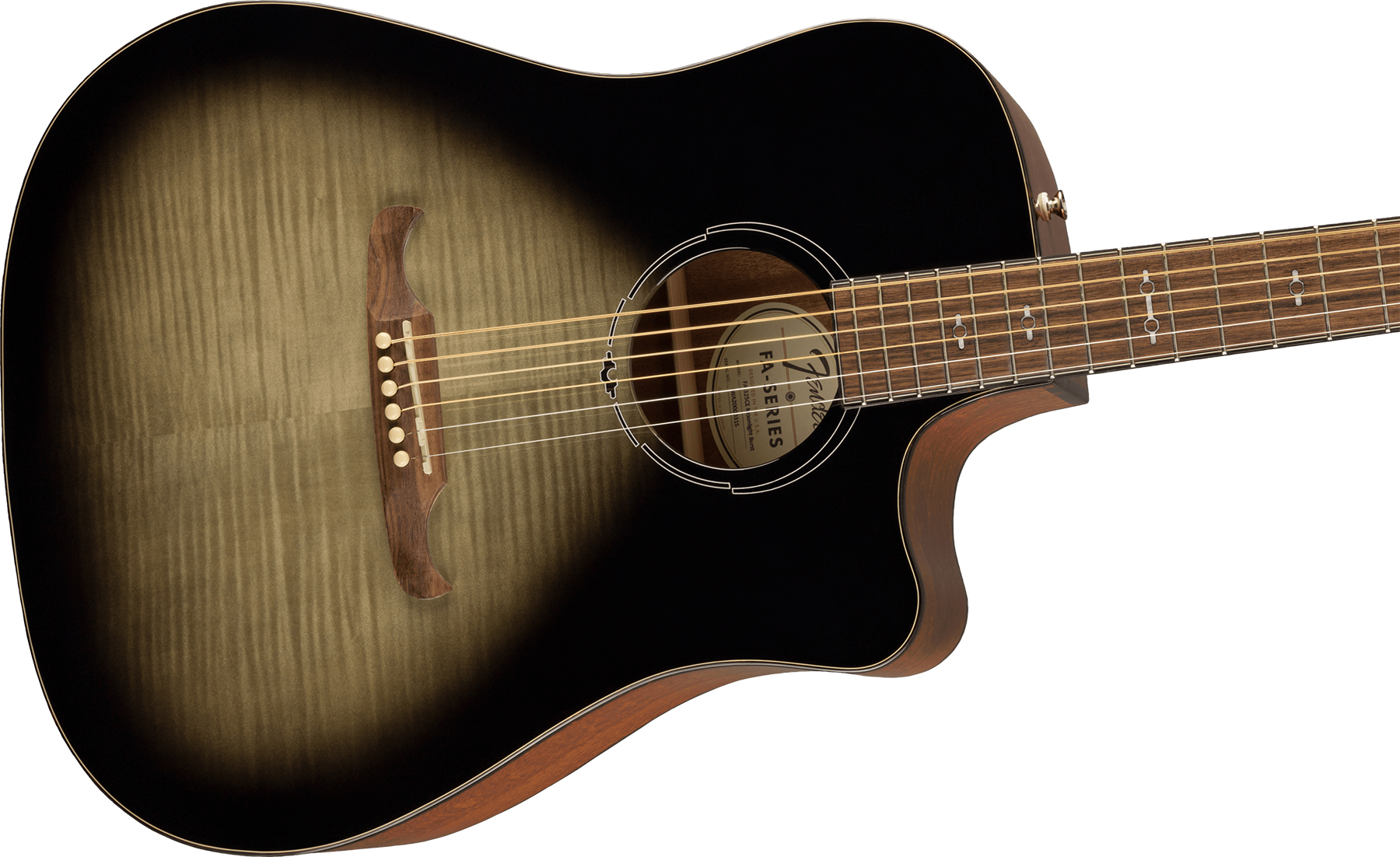 Fender Fa325ce Ltd Dreadnought Cw Erable Lacewood Lau - Moonlight Burst - Guitare Electro Acoustique - Variation 2