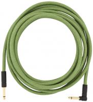 Festival Pure Hemp Instrument Cable, Straight/Angle, 18.6ft - Green