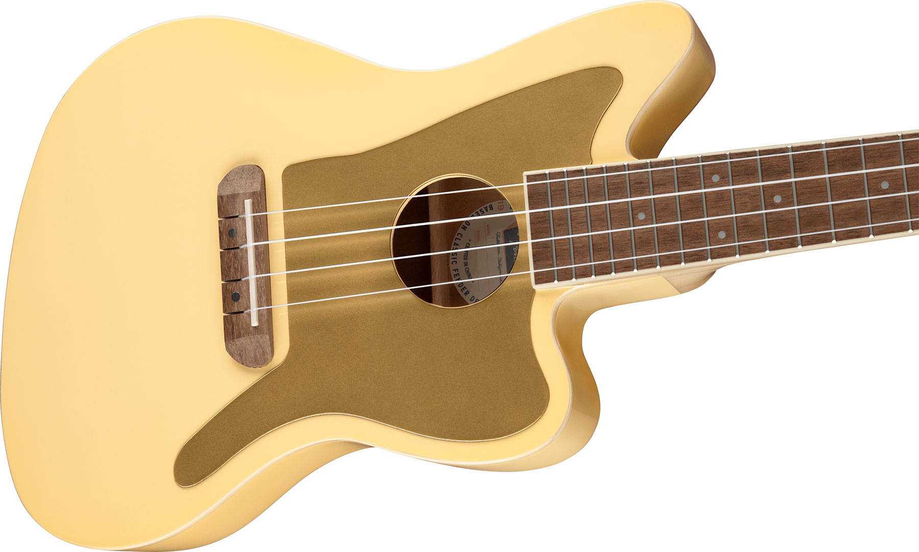 Fender Fullerton Jazzmaster Uke Concert Epicea Acajou Noy - Vintage White - UkulÉlÉ - Variation 2