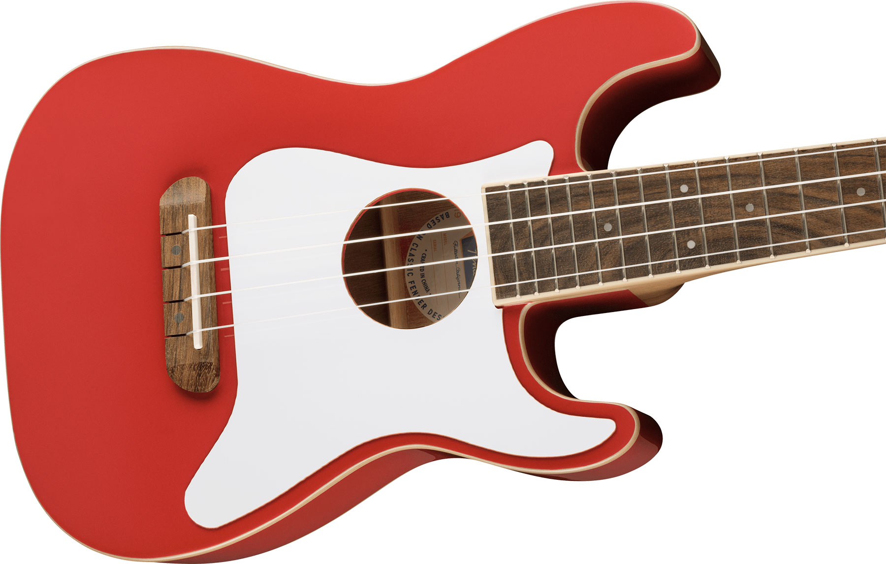 Fender Fullerton Strat Uke Fsr Ltd Concert Cw Epicea Acajou Noy - Fiesta Red - UkulÉlÉ - Variation 2