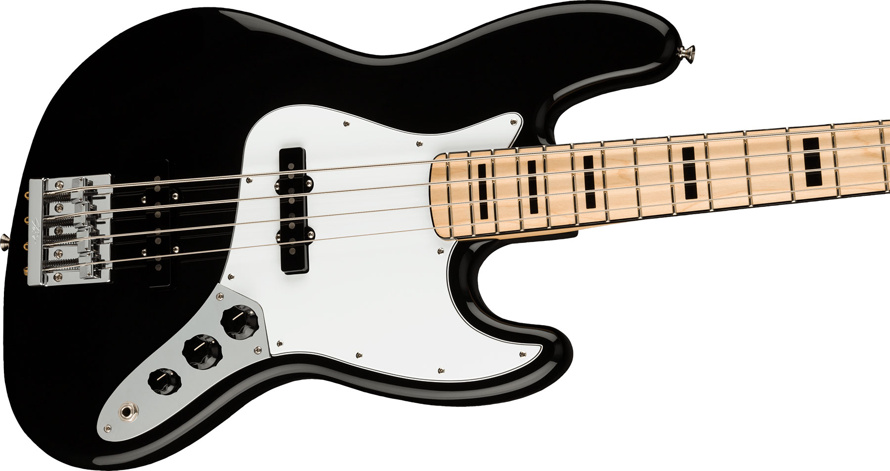 Fender Geddy Lee Jazz Bass Signature Mex Mn - Black - Basse Électrique Solid Body - Variation 2
