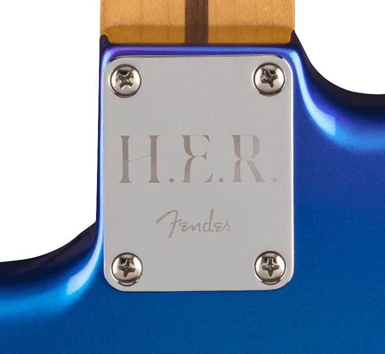 Fender H.e.r. Strat Ltd Signature Mex 3s Trem Mn - Blue Marlin - Guitare Électrique Forme Str - Variation 4