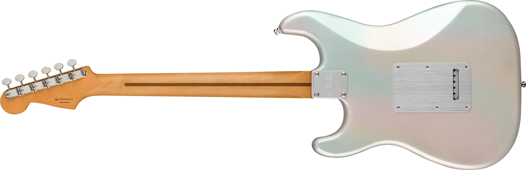 Fender H.e.r. Strat Signature Mex 3s Trem Mn - Chrome Glow - Guitare Électrique Forme Str - Variation 1