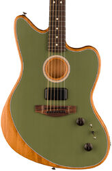 Guitare folk Fender Acoustasonic Player Jazzmaster (MEX, RW) - Antique olive